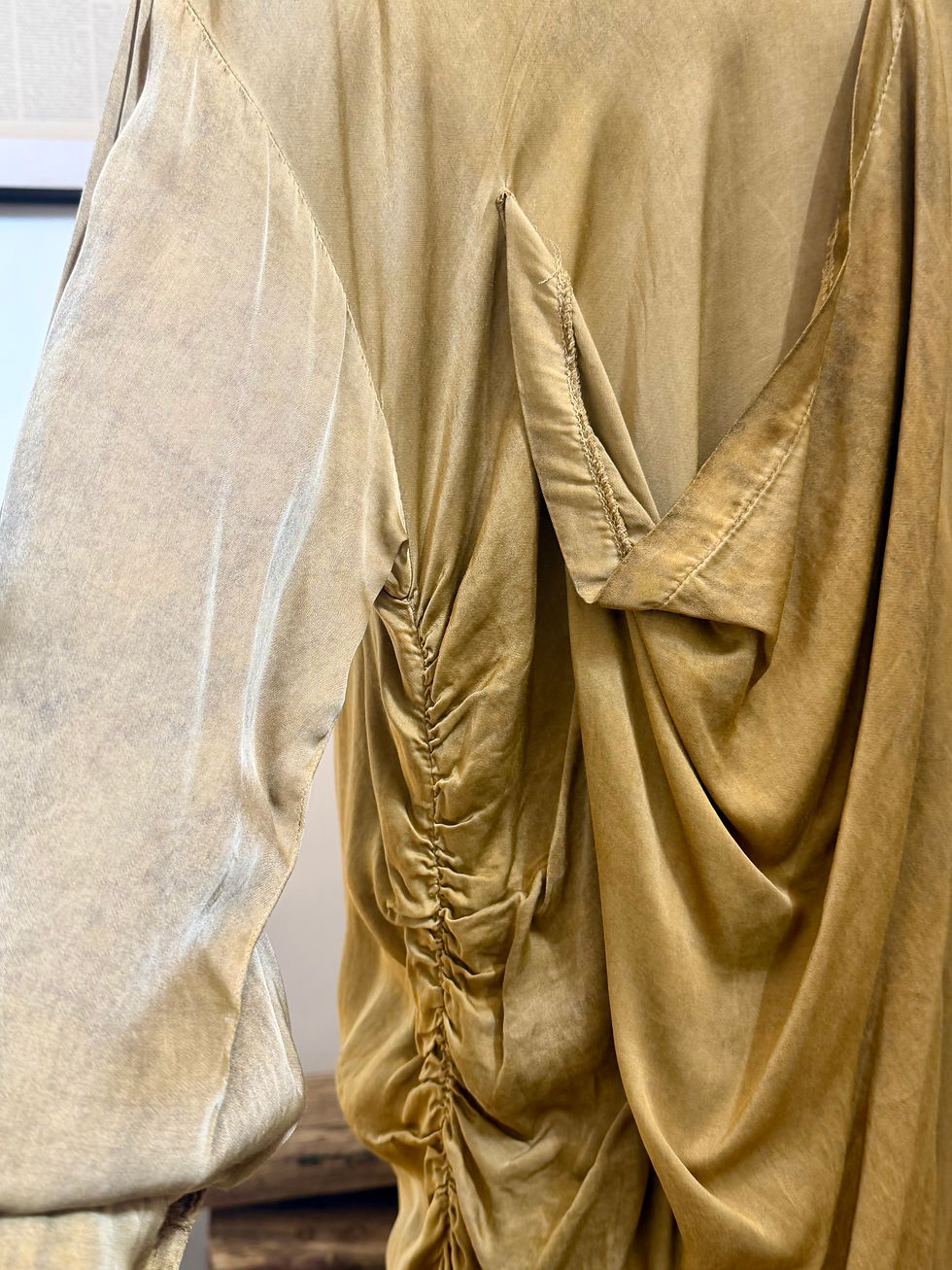 Thumbnail: Sanctamuerte Long Sleeve  Dress Bronze-Honey