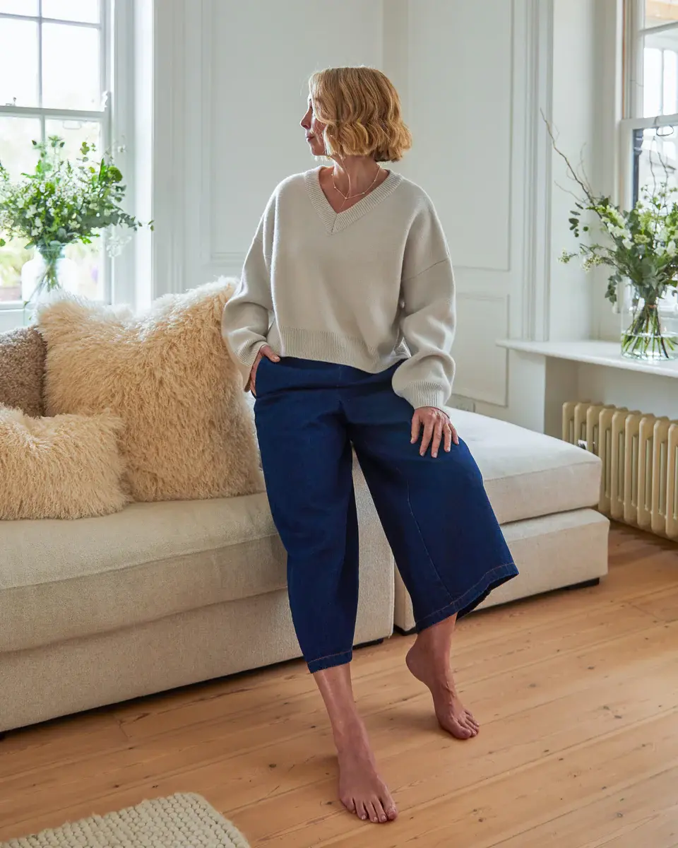 Chalk Armelle heavy denim trouser