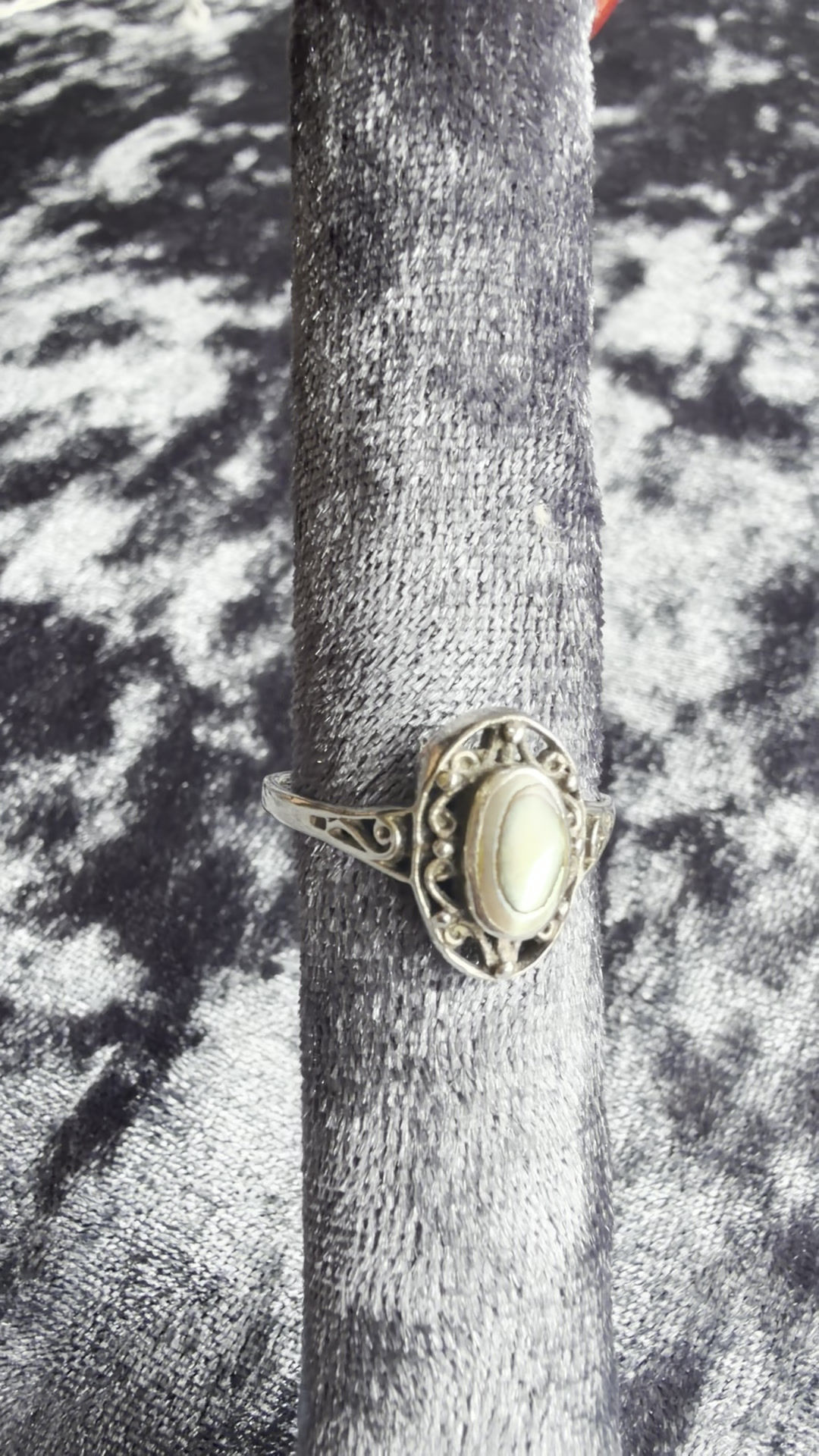 Preloved Sterling Silver Paua Shell Ring 