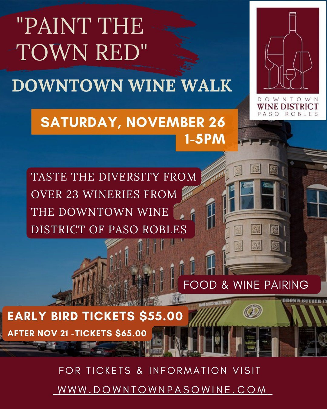 PAINT THE TOWN RED Downtown Paso Robles Wine Walk