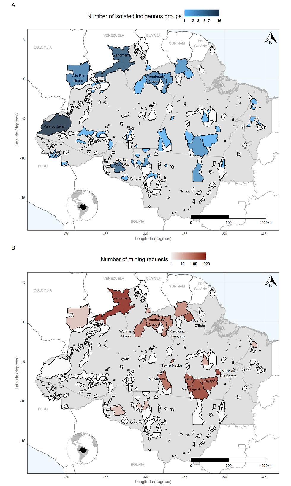 Graph of mining on uncontested Indigenous lands