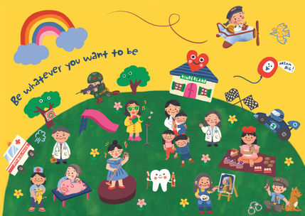 Mandtaps Illustration for Kinderland yearbook