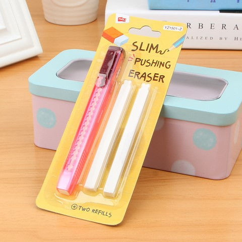 Miniature : Gomme forme stylo + 1 recharge