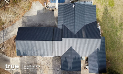 Textured Black Metal Roof
