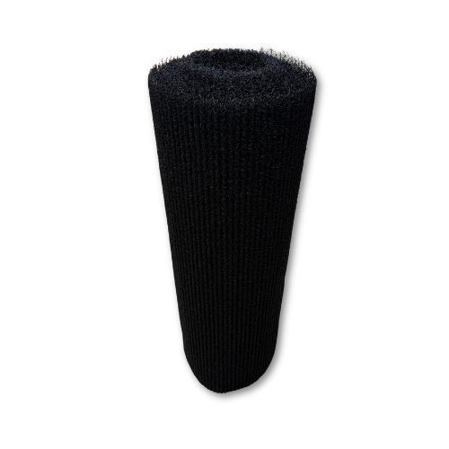 A large roll of Dry-Tech Entangled Mesh underlayment, used for thermal breaks and drainage under metal roofing and siding