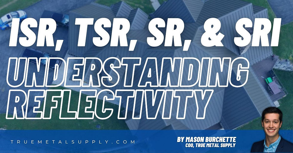 Decoding the Reflectivity of Metal Roof Coatings: ISR, TSR, SR, and SRI