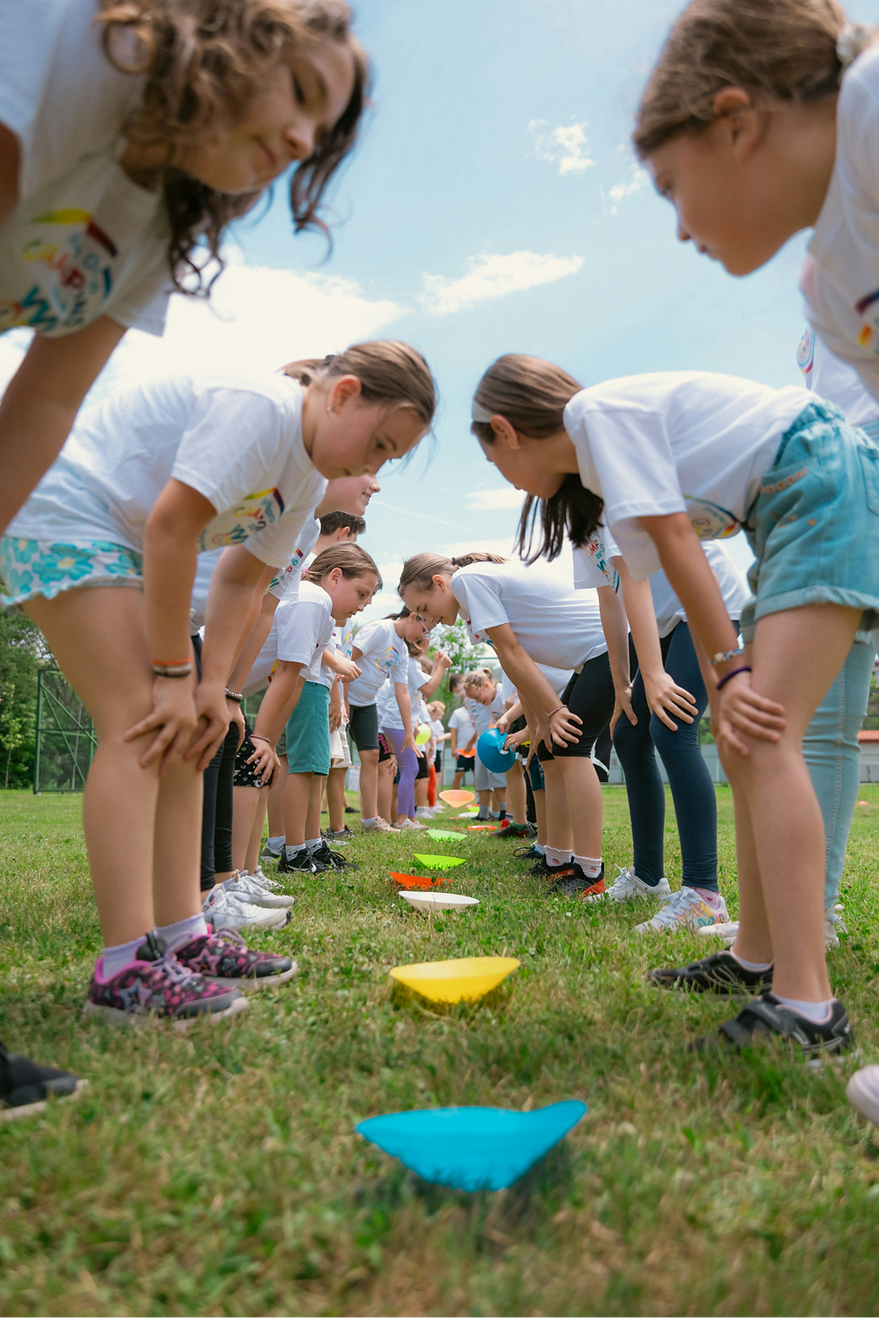 Kids playing games during school holiday programs and vacation care