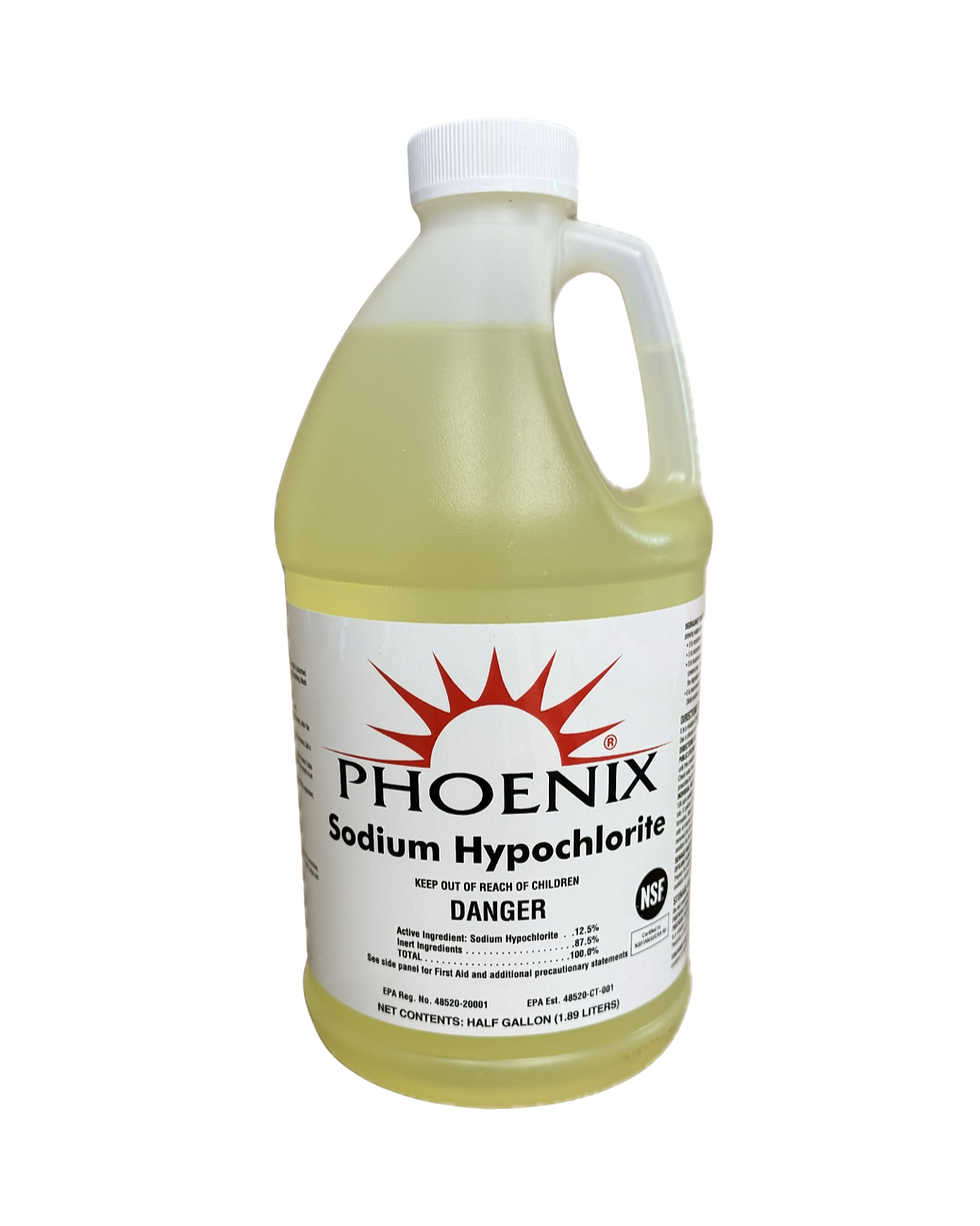 Sodium Hypochlorite 12.5% (1/2 Gallon)