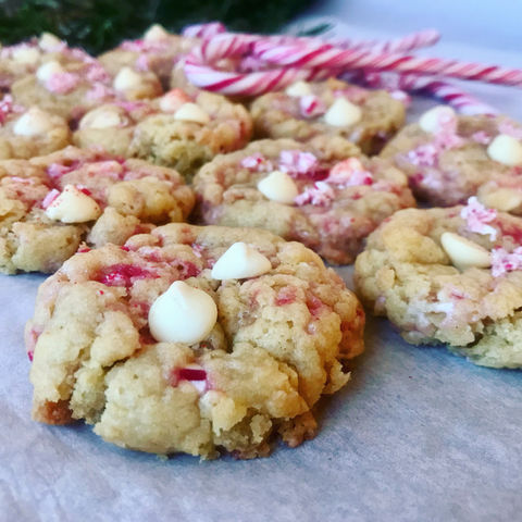 White Chocolate Chip Peppermint Cookies