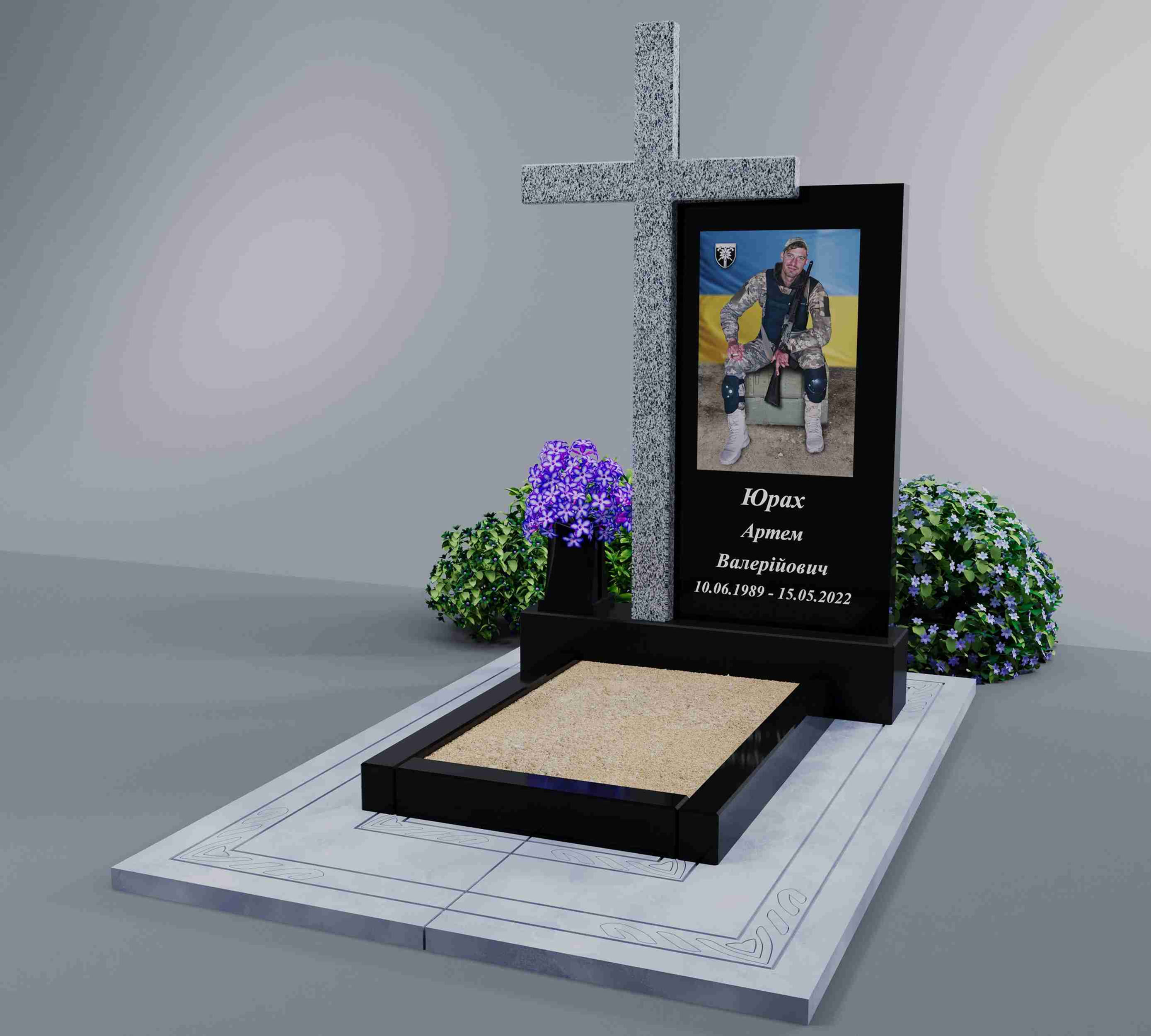 Гранітний пам'ятник ПВ-018