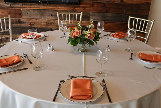 Studio C is an event venue for any occasion. It is a party venue, rental space, and event space. Perfect for a wedding reception, baby shower, bridal party, birthday party, engagement party and more. Located in Downtown Frankfort IL. Floral arrangements are by BoKAY Flowers, a florist in Frankfort IL.