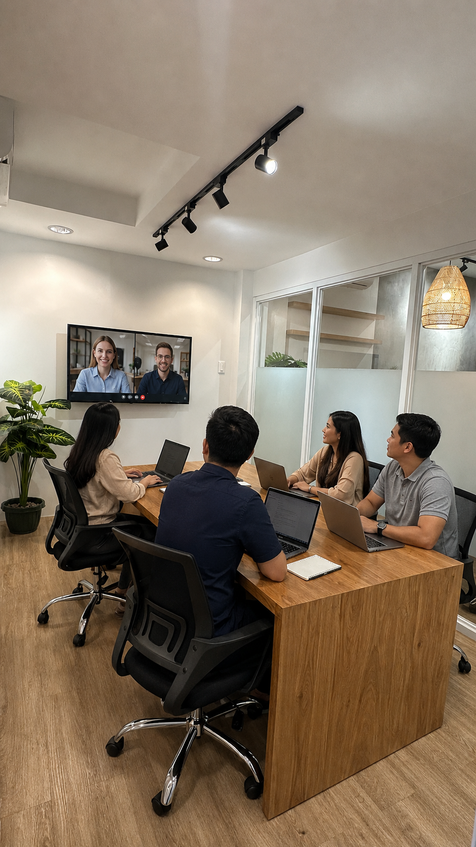meeting room on virtual call
