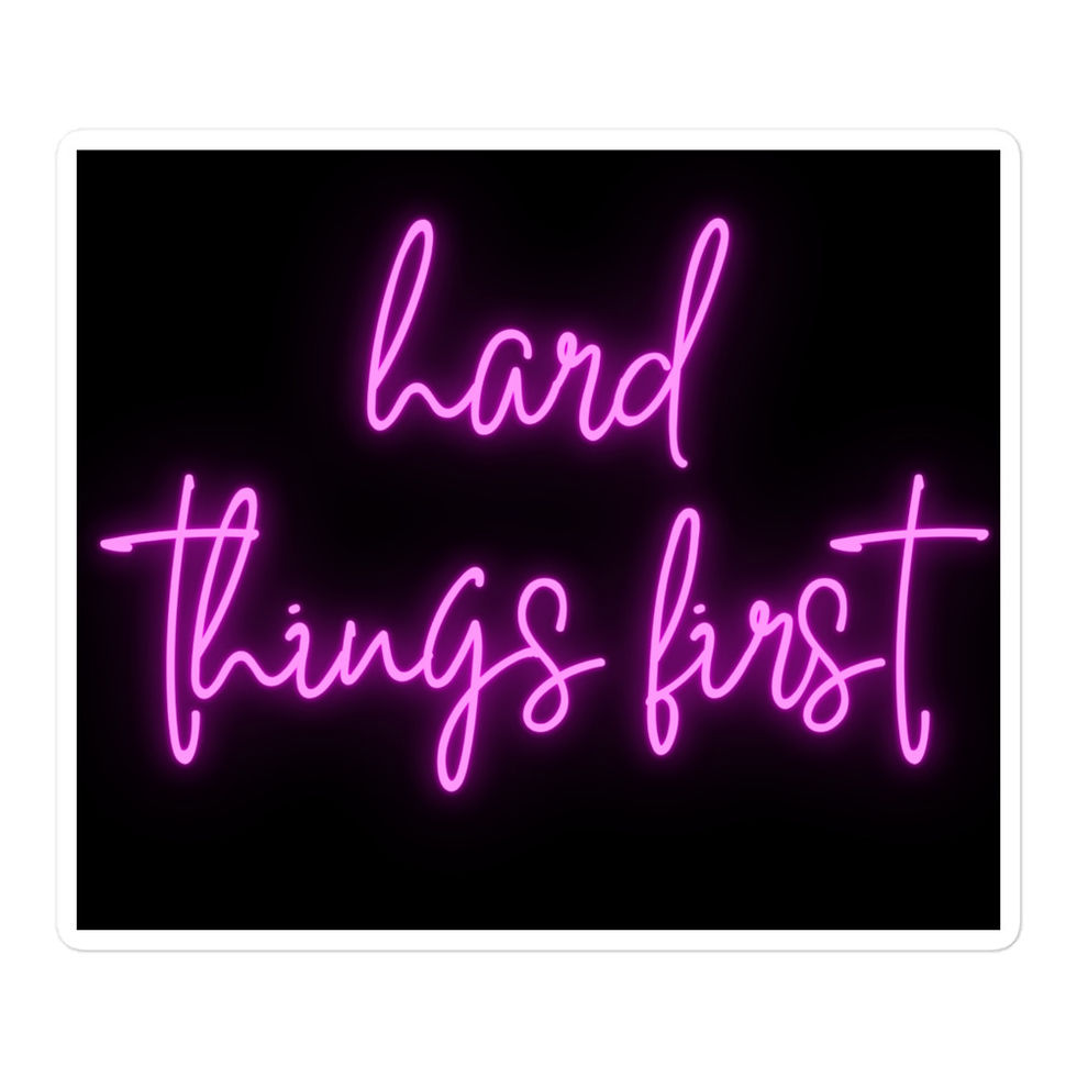 Thumbnail: hard things first sticker