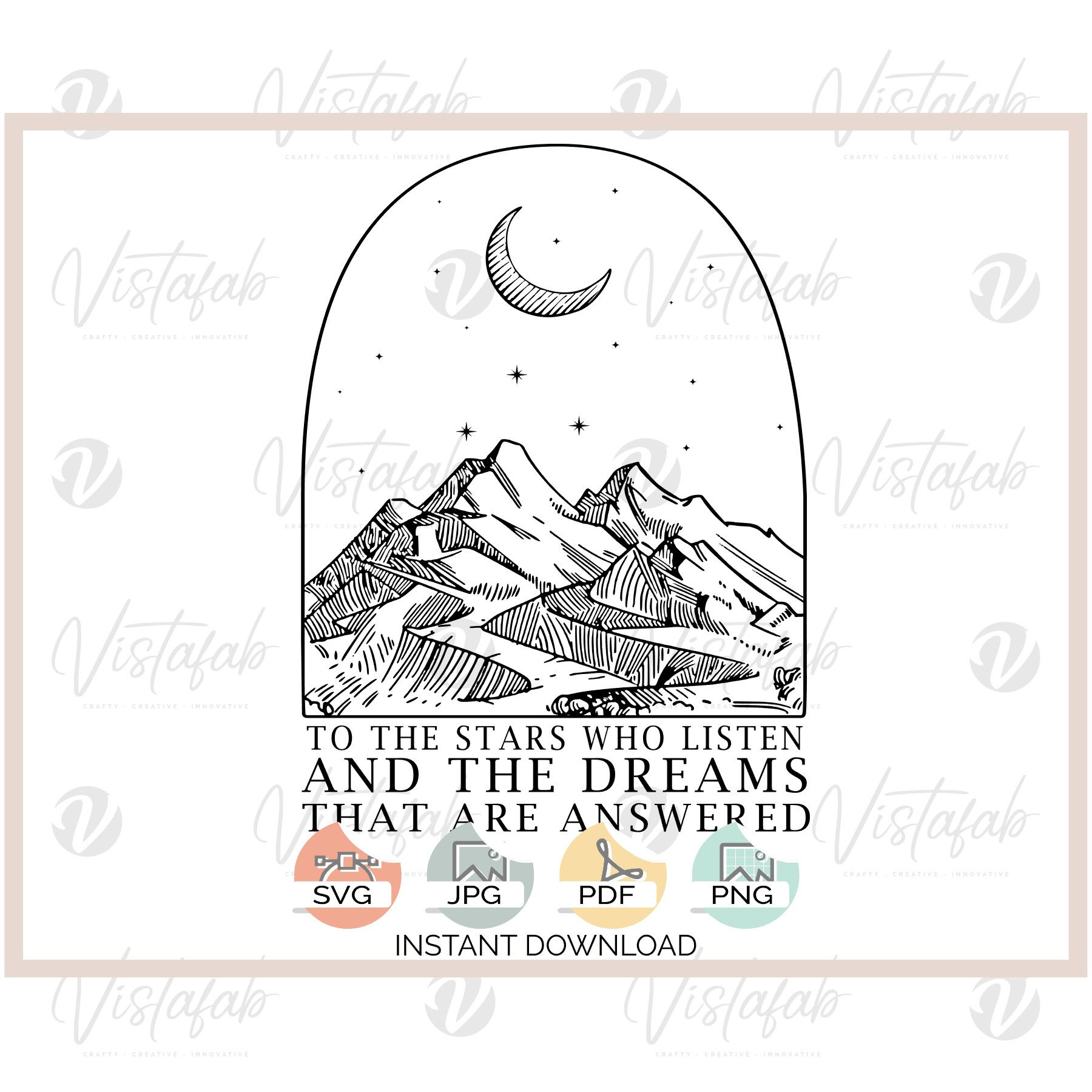 Stars who listen ACOTAR SVG - INSTANT DOWNLOAD