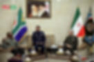 Iranian Chief of Staff Abd al-Rahim Mousavi meetint with South Africa’s defense chief, Rudzani Maphwanya. | Source: irna news agency on telegram, https://t.me/Irna_en