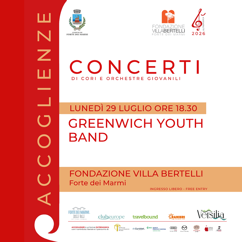 Greenwich Youth Band - Accoglienze 2026