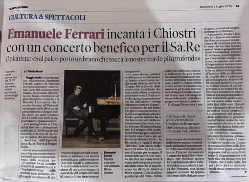 Articolo tratto da "La Gazzetta di Reggio" del 1 luglio 2026