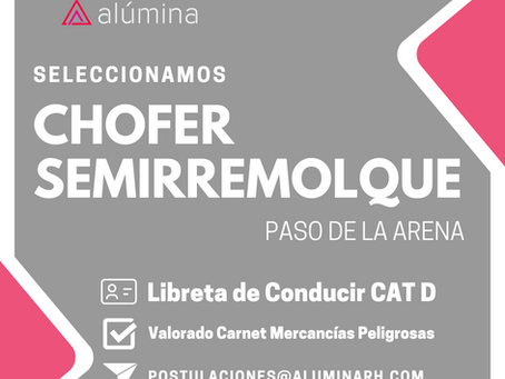CHOFER SEMIREMOLQUE - EMPRESA LOGÍSTICA PASO DE LA ARENA