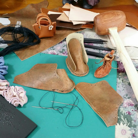 人形の革靴を作る その1♪