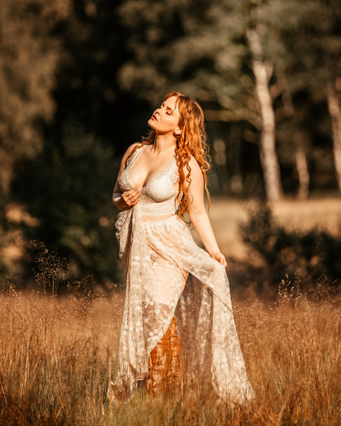 Romantisches Shootingkleid für Pferd und Mensch