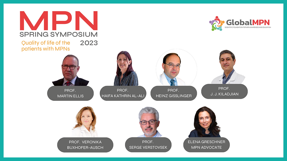 3er Simposio MPN Spring 2023, con 6 especialistas MPN de renombre mundial
