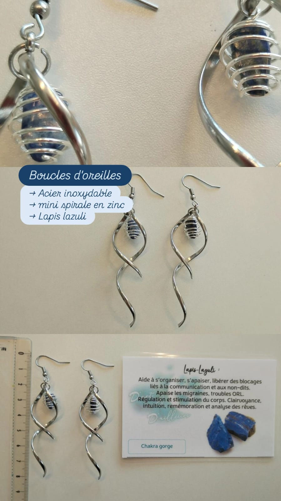 Miniature : Boucles d'oreilles - Spirale longues