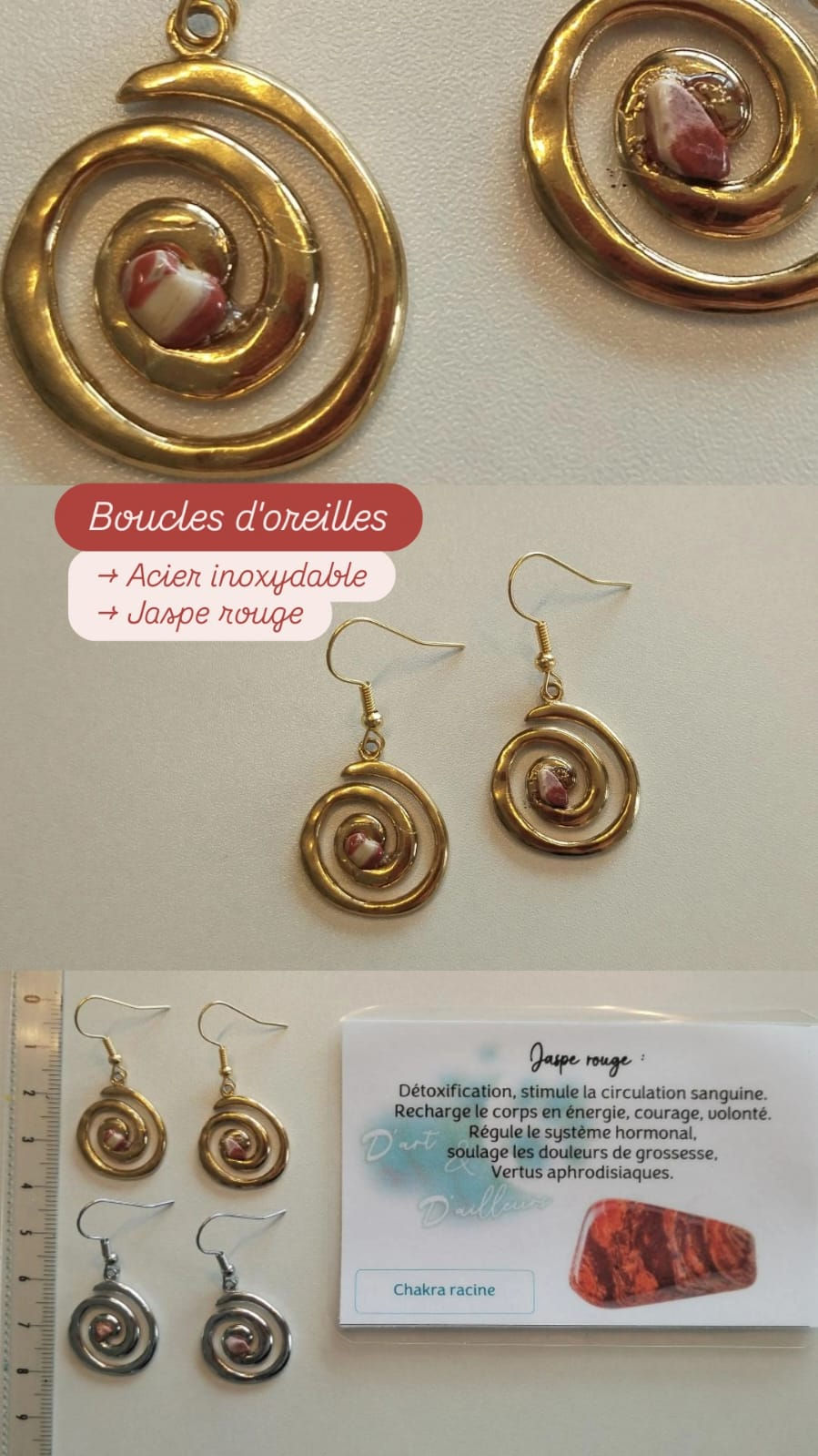 Miniature : Boucles d'oreilles - Spirale plate