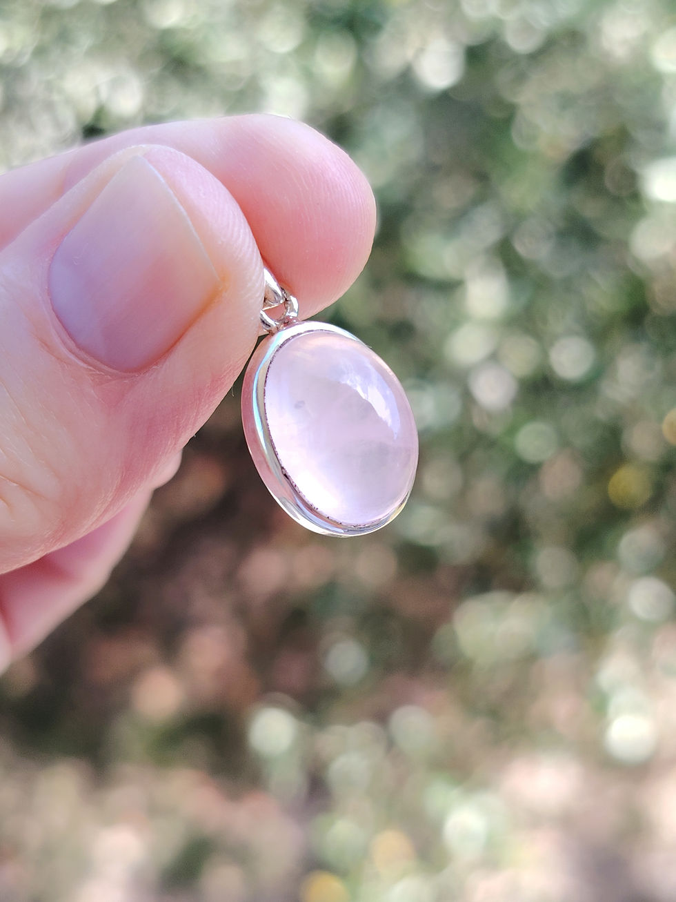 Thumbnail: Gathering Nectar , rose quartz pendant