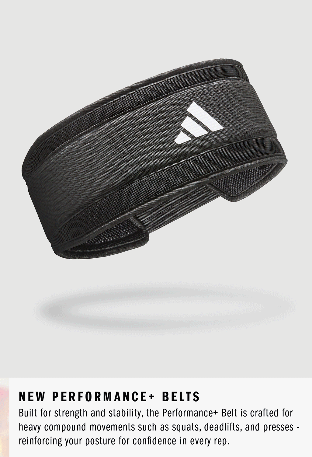 NEW adidas Performance+ Belts - Built for strength and stability, the Performance+ Belt is crafted for heavy compound movements such as squats, deadlifts, and presses - reinforcing your posture for confidence in every rep.
