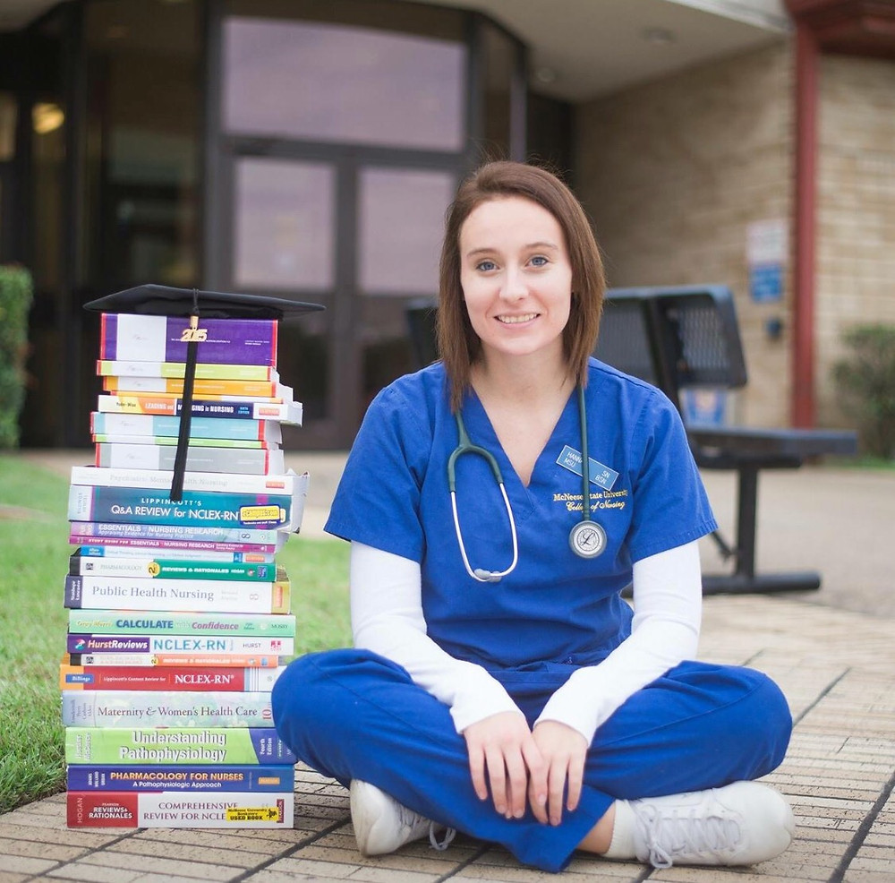 Nursing student with a chronic illness sits quietly