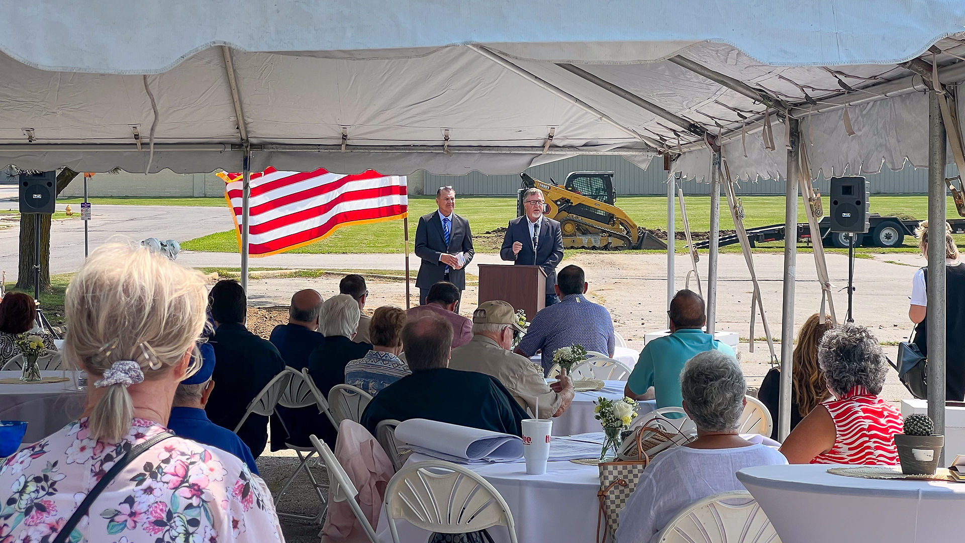 Steve Eggleston, head of the Des Moines office of U.S. Department of Housing and Urban Development addresses supporters and partners of the AHEPA 192-IV senior housing project.