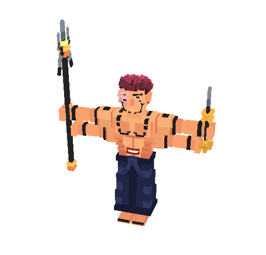 sukuna with heian era weapons