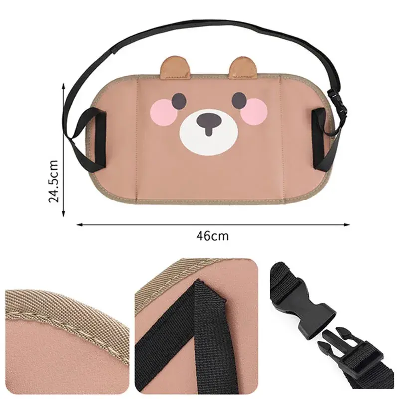 Thumbnail: Kids Cartoon Car Seat Foot Support Universal Bear Car Travel Rest Foot Mat