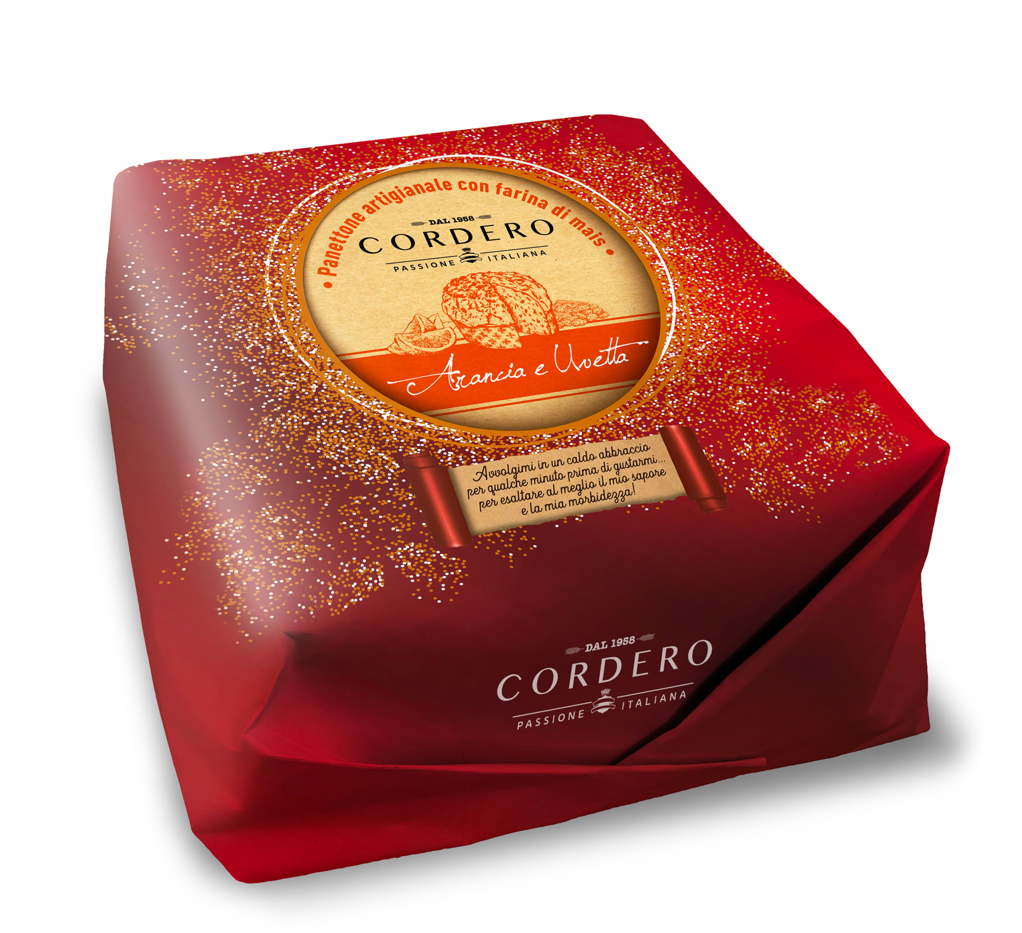 Panettone glassato con arancia e uvetta 1kg