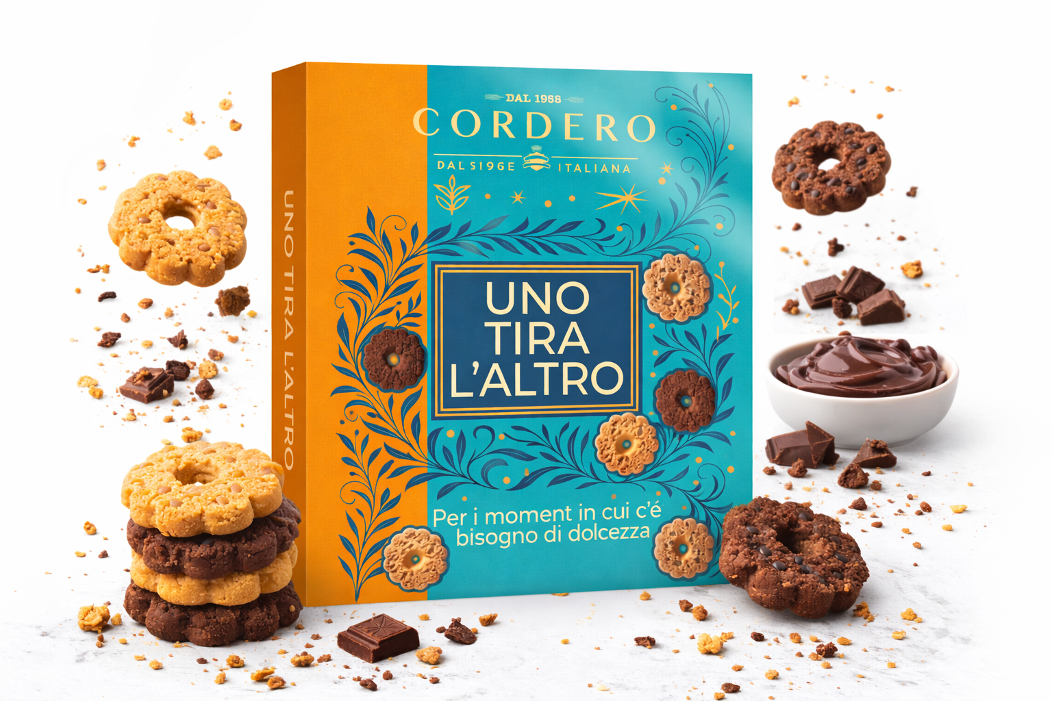 Scatolina di biscotti UNO TIRA L'ALTRO