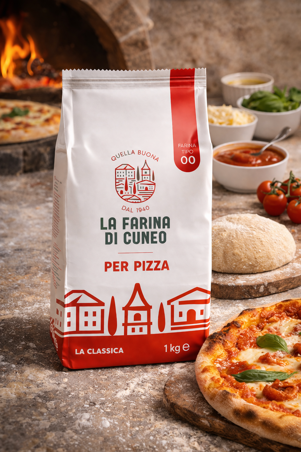 FARINA DI CUNEO PER PIZZA 1kg - la classica - in sacchetto ATM