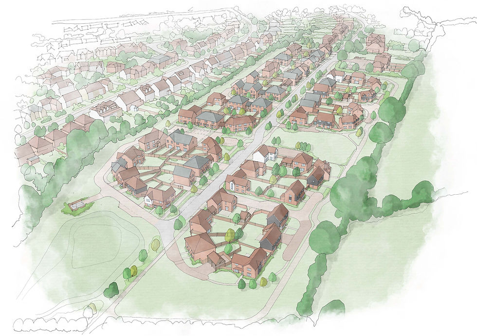 Aerial view of the proposal