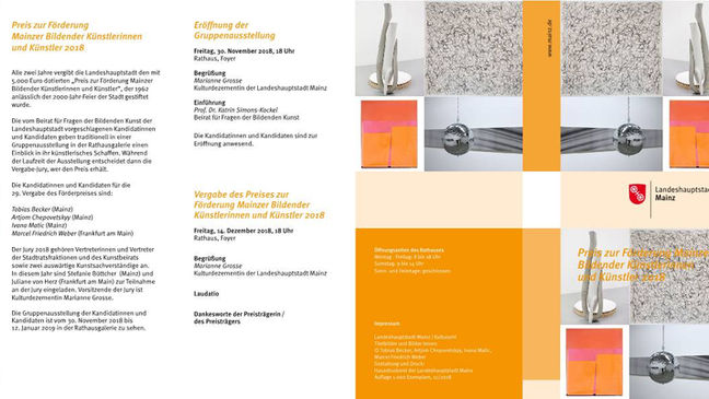 Ausstellung: Preis zur Förderung Mainzer Künstlerinnen und Künstler 2018