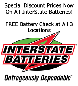 Interstate Batteries - Ask Us About Special Discount