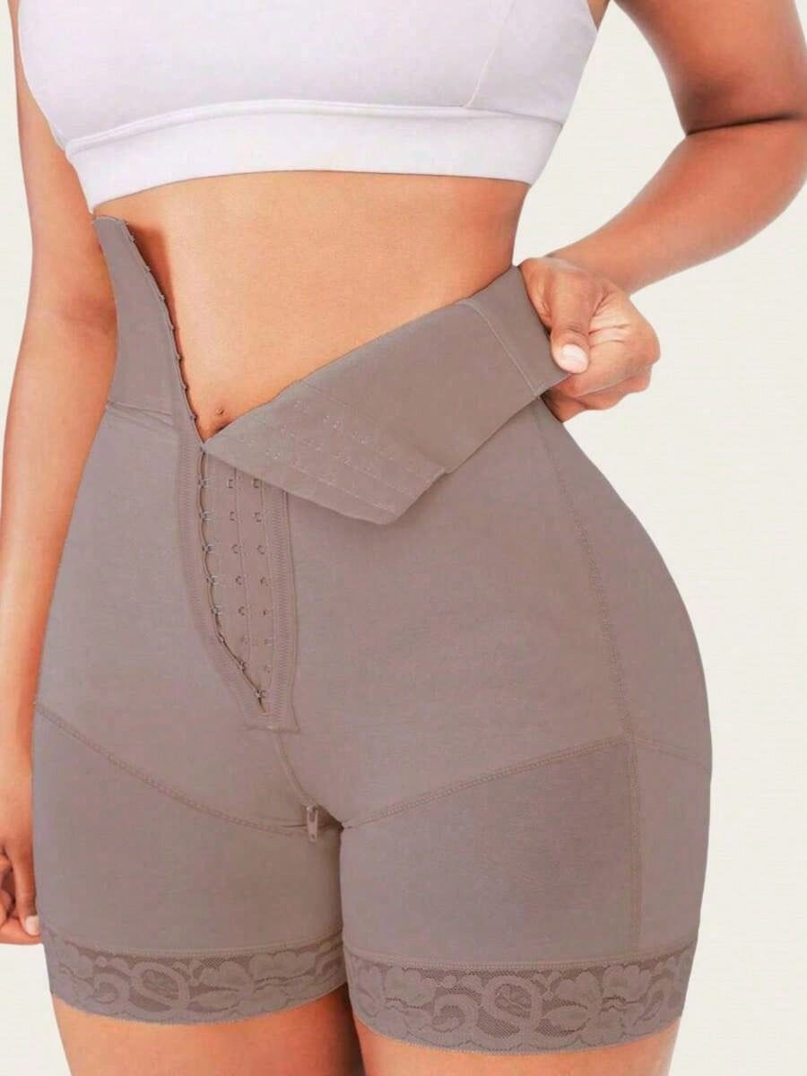 Miniatura: Faja moldeador de glúteos para mujer con control de abdomen, con cierre de crem