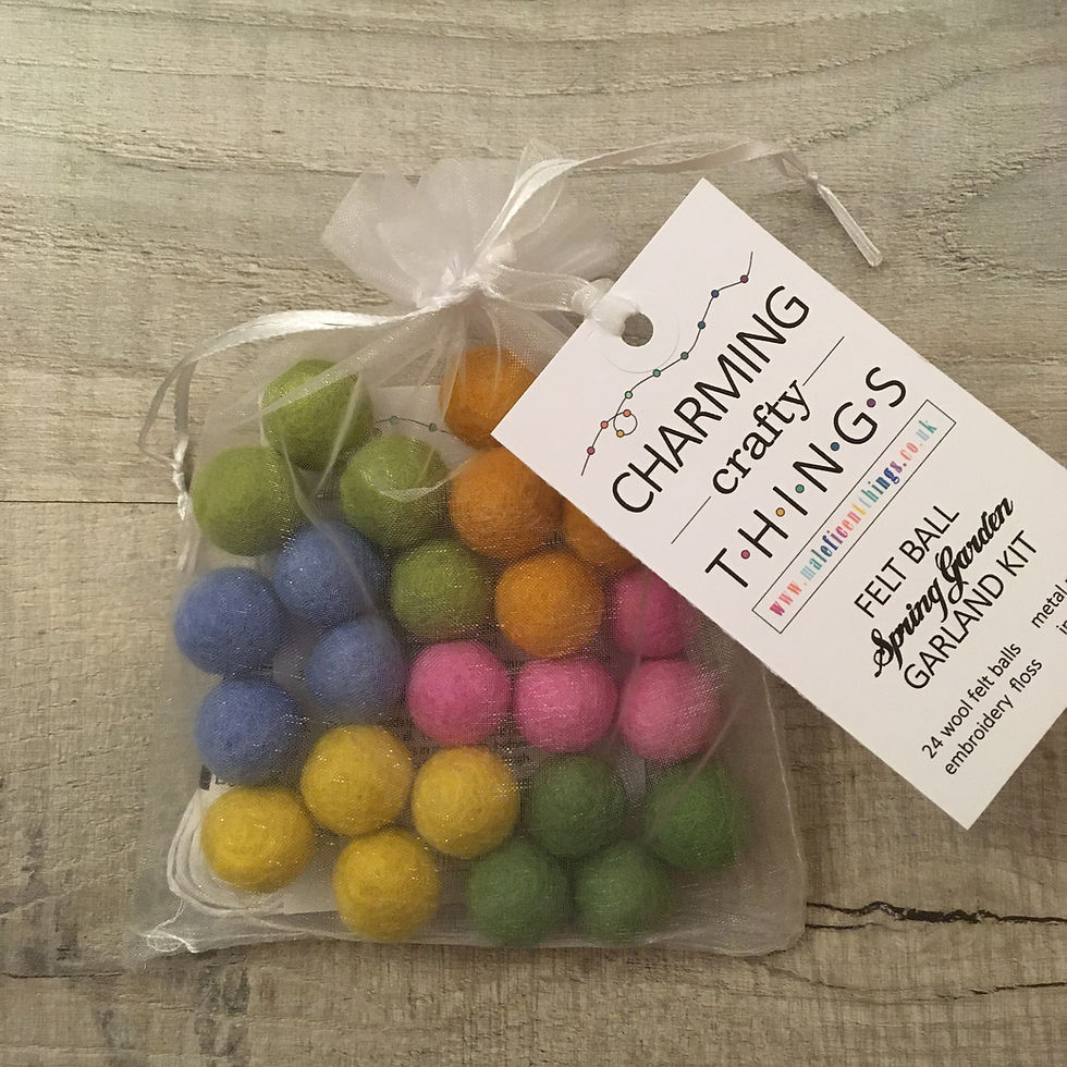 Thumbnail: Felt Ball Garland | Spring Garden