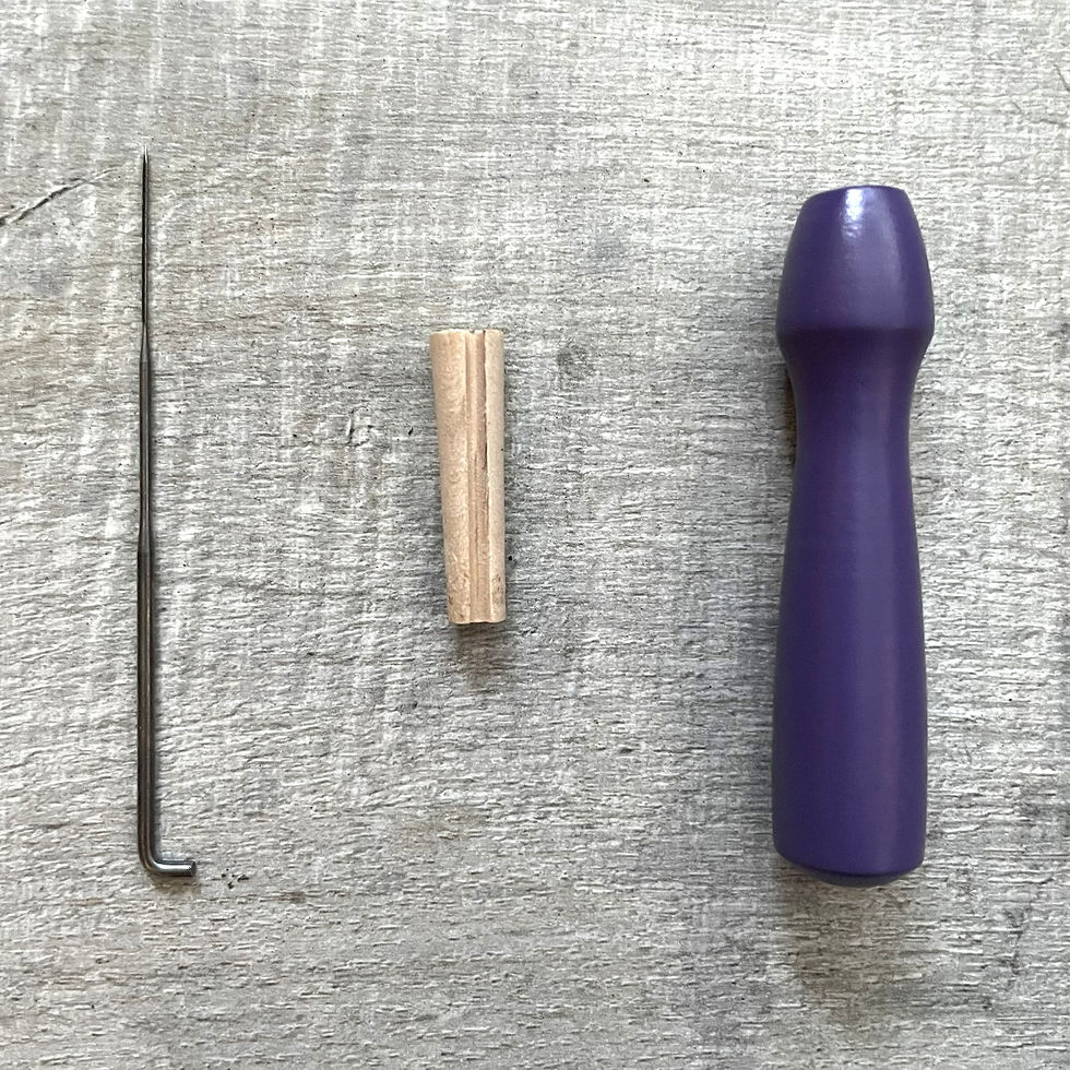 Thumbnail: Painted Wooden Felting Needle Holders (Set of 8)