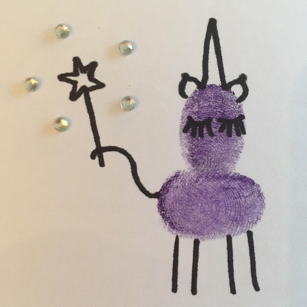 Thumbnail: Fingerprint Art: Unicorn Cards & Wrap