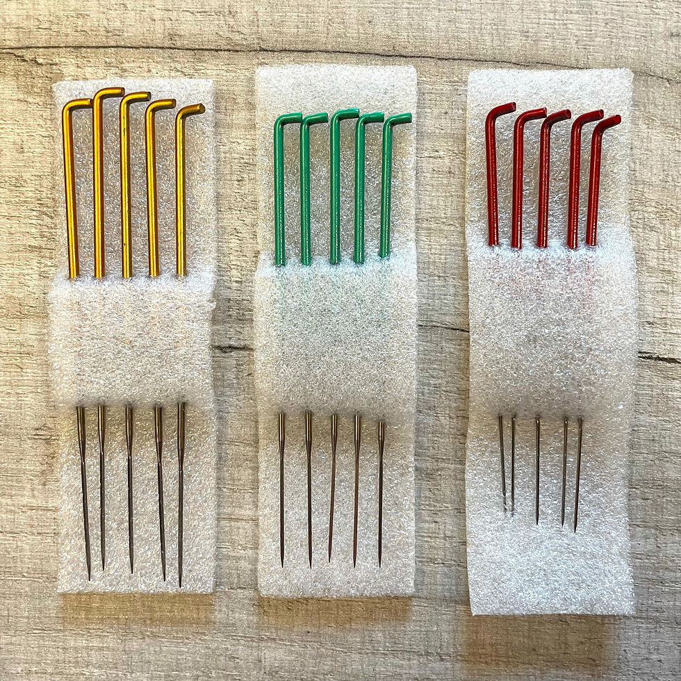 Thumbnail: Felting Needles Set (15) + Wooden Holders