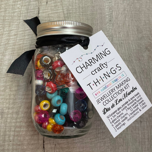 Jar Beading Kits Uk Jewellery Making Kit Dia De Los Muertos