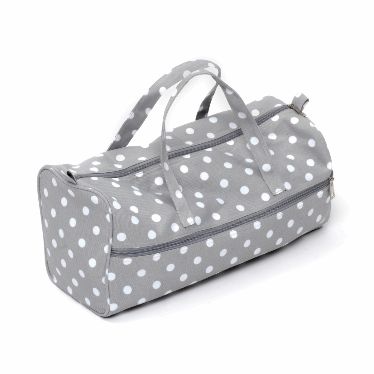 Knitting Bag | Grey Polka Dot