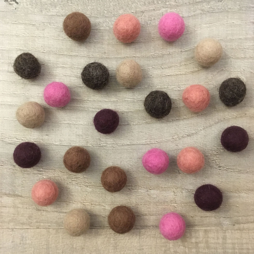 Thumbnail: Felt Ball Garland | Chocolate Pavlova
