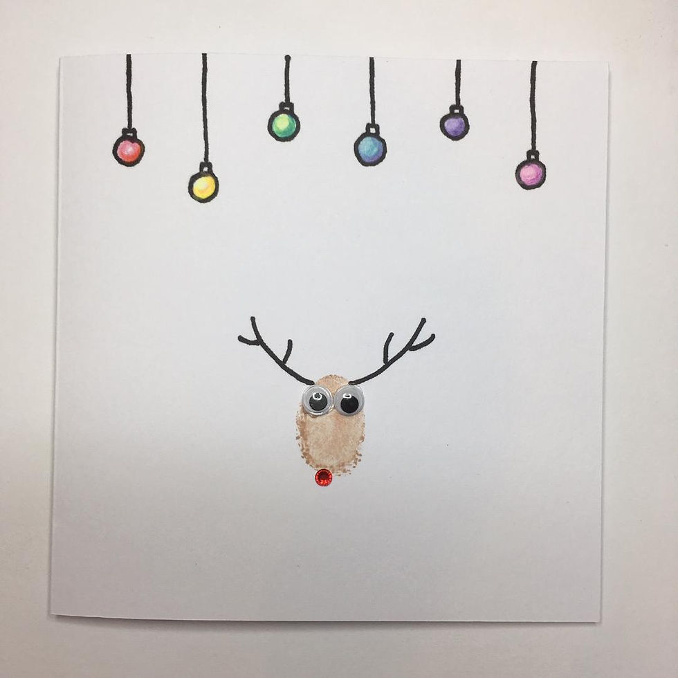 Thumbnail: Fingerprint Art: Reindeer Card Making Kit