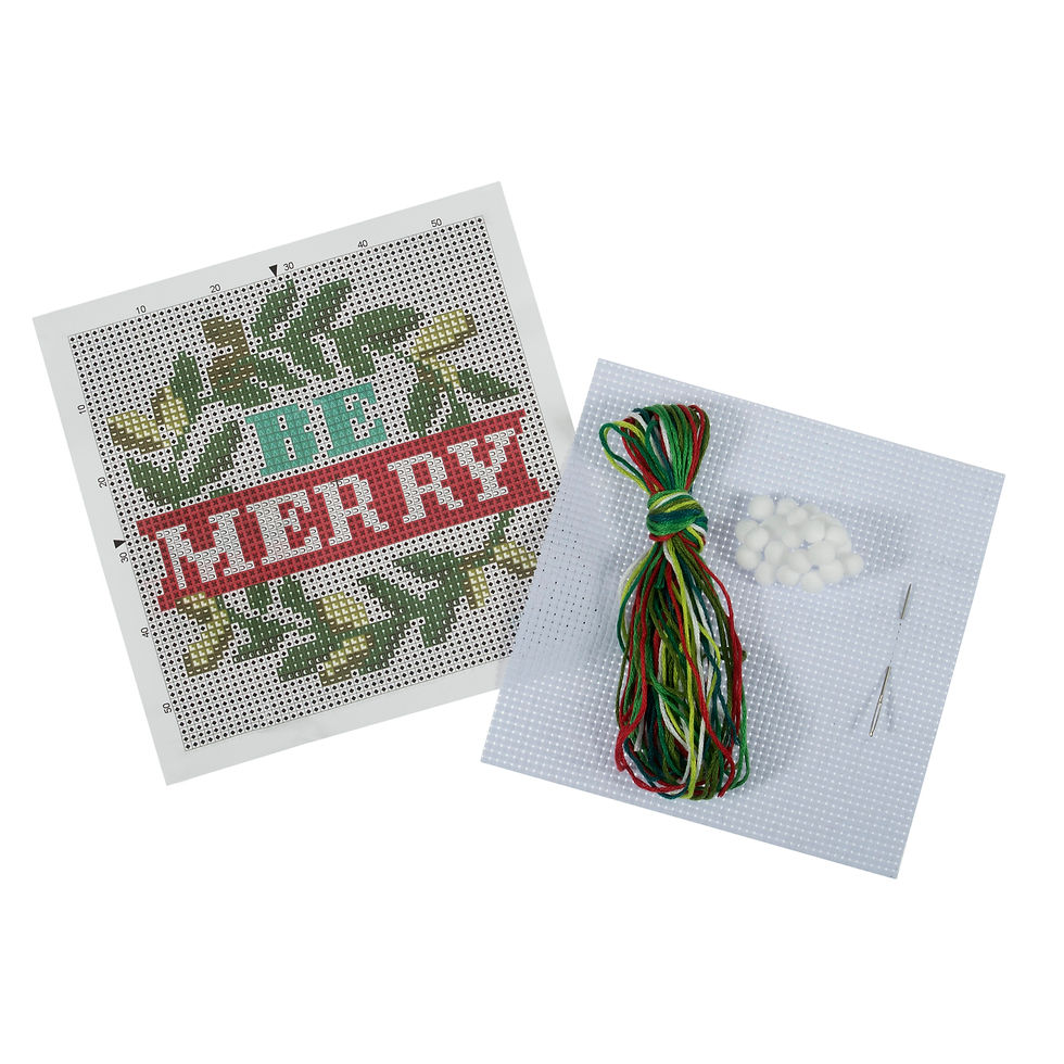 Thumbnail: Cross Stitch Embroidery Kit | Be Merry