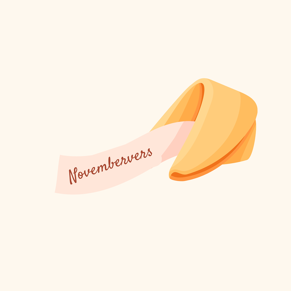 Novembervers #5 - Gelukskoekje